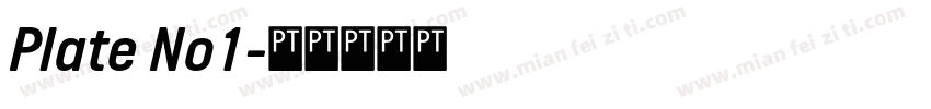 Plate No1字体转换